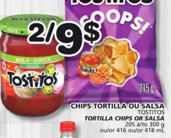 Marches Tradition TOSTITOS TORTILLA CHIPS OR SALSA offer