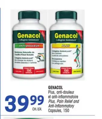 Uniprix GENACOL Plus, anti-douleur et anti-inflammatoire/Plus, Pain Relief and Anti-Inflammatory Capsules offer