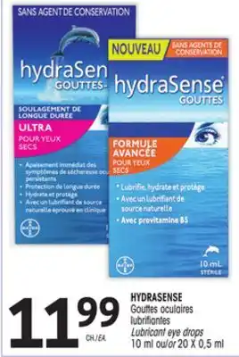 Uniprix HYDRASENSE Gouttes oculaires lubrifiantes/Lubricant eye drops offer