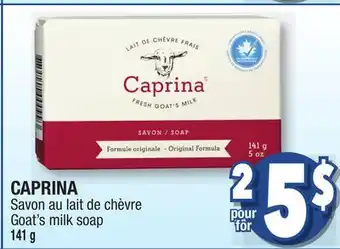 Jean Coutu CAPRINA Goat's milk soap offer