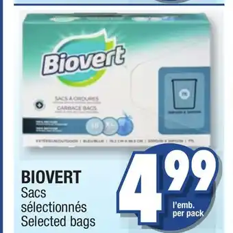 Jean Coutu BIOVERT Selected bags offer
