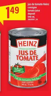 Maxi JUS DE TOMATE HEINZ, 540 mL offer