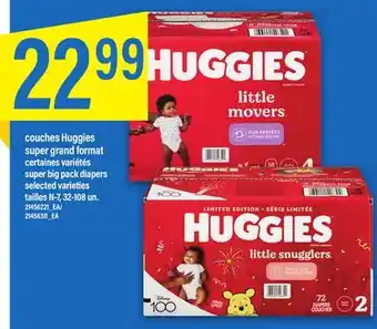 Maxi COUCHES HUGGIES SUPER GRAND FORMAT, 32-108 UN offer