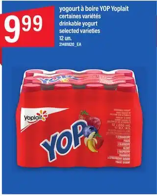 Maxi YOGOURT À BOIRE YOP YOPLAIT, 12 UN offer