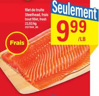 Maxi FILET DE TRUITE STEELHEAD, FRAIS STEELHEAD, FRAIS TROUT offer