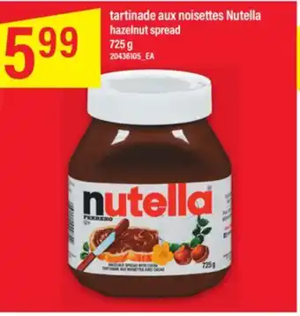 Maxi TARTINADE AUX NOISETTES NUTELLA offer