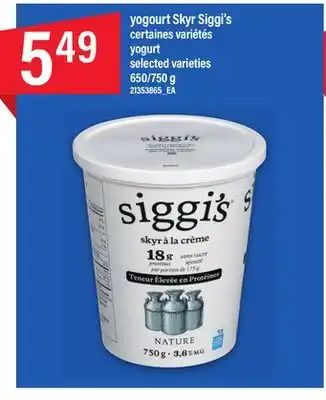 Maxi YOGOURT SKYR SIGGI'S, 650/750 G offer