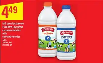 Maxi LAIT SANS LACTOSE OU PURFILTRE LACTANTIA, 1,5 L offer