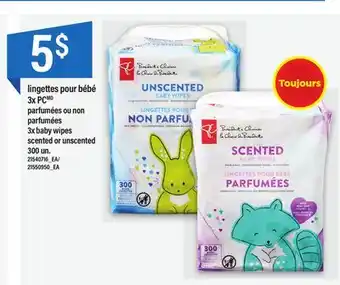 Maxi LINGETTES POUR BÉBÉ 3X PC PARFUMÉES OU NON PARFUMÉES, 300 UN offer