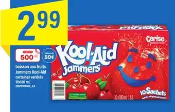 Maxi BOISSON AUX FRUITS JAMMERS KOOL-AID, 10x180 mL offer