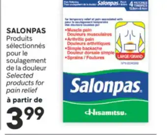 Brunet SALONPAS Produits sélectionnés pour le soulagement de la douleur offer