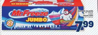 Marché Bonichoix Mr. FREEZE JUMBO FREEZE POPS offer
