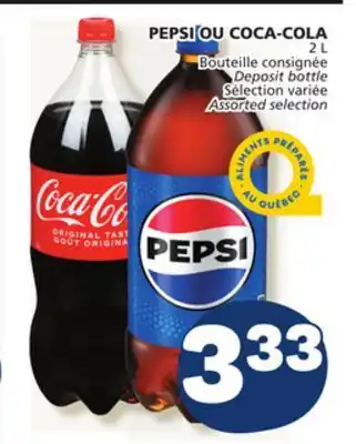 Marché Bonichoix PEPSI OR COCA-COLA offer