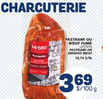 Marché Bonichoix LESTERS PASTRAMI OR SMOKED MEAT offer