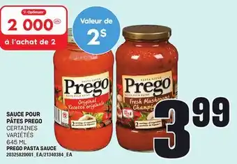 Provigo SAUCE POUR PÂTES PREGO, 645 ML offer