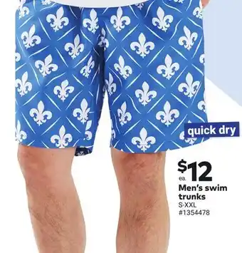 Giant Tiger Men's swim trunks offer
