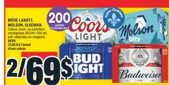 Super C BIÈRE LABATT, MOLSON, SLEEMAN | BEER offer
