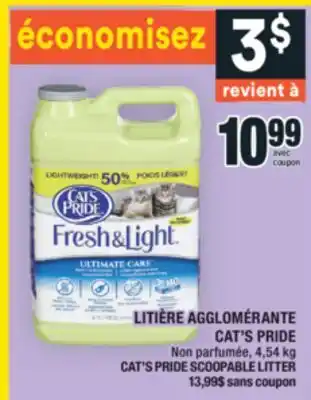 Super C LITIÈRE AGGLOMÉRANTE CAT'S PRIDE | CAT'S PRIDE SCOOPABLE LITTER offer