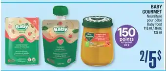Jean Coutu BABY GOURMET Baby food offer