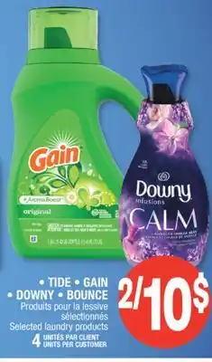 Jean Coutu TIDE • GAIN • DOWNY • BOUNCE Selected laundry products offer