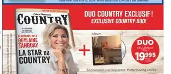 Jean Coutu EXCLUSIVE COUNTRY DUO! offer