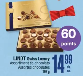 Jean Coutu LINDT Swiss Luxury Assorted chocolates offer