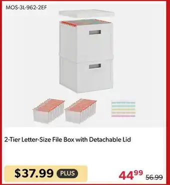 123Ink 2-Tier Letter-Size File Box with Detachable Lid offer