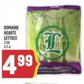 Marché Adonis ROMAINE HEARTS LETTUCE SUN U.S.A. offer