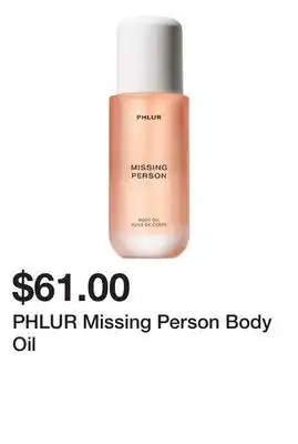 Sephora PHLUR Missing Person Body Oil offer