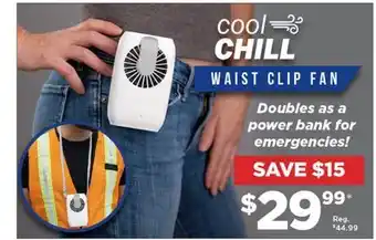 Showcase COOL CHILL WAIST CLIP FAN offer