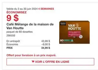Costco Café Mélange de la maison de Van Houtte offer