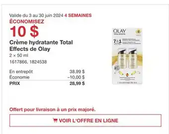 Costco Crème hydratante Total Effects de Olay offer