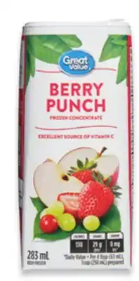 Walmart Great Value Frozen Punch offer