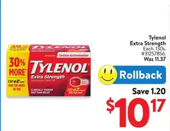 Walmart Tylenol Extra Strength offer