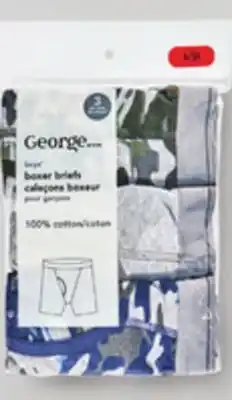 Walmart Kids' George Packaged Underwear offer