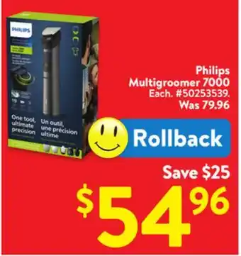 Walmart Philips Multigroomer 7000 offer