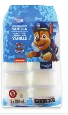 Walmart Great Value PAW Patrol Ice Cream Cups offer