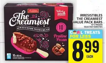 Food Basics IRRESISTIBLES THE CREAMIEST VALUE PACK BARS offer
