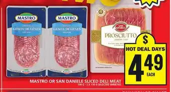 Food Basics MASTRO OR SAN DANIELE SLICED DELI MEAT offer