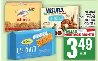 Food Basics MILANO MARIA, COLUSSI OR MISURA COOKIES offer
