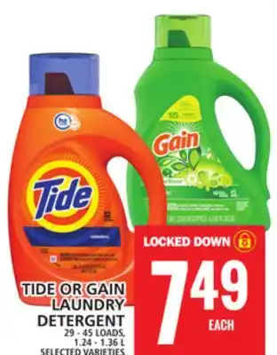 Food Basics TIDE OR GAIN LAUNDRY DETERGENT offer
