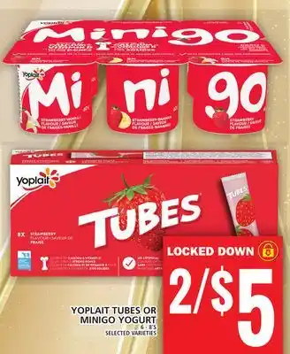 Food Basics YOPLAIT TUBES OR MINIGO YOGURT offer