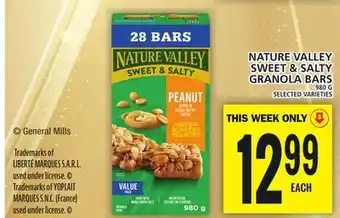 Food Basics NATURE VALLEY SWEET & SALTY GRANOLA BARS offer