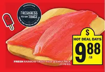 Food Basics FRESH RAINBOW TROUT FILLET FAMILY PACK offer