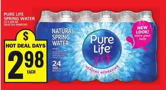 Food Basics PURE LIFE SPRING WATER offer