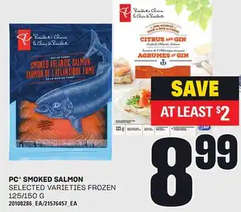 Loblaws PC SMOKED SALMON, 125/150 G offer