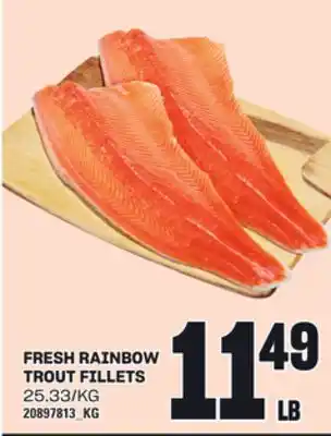Loblaws FRESH RAINBOW TROUT FILLETS offer