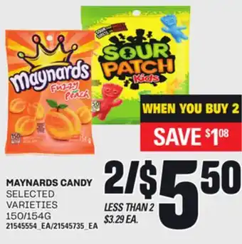 Loblaws MAYNARDS CANDY, 150/154G offer