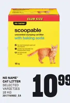 Loblaws NO NAME CAT LITTER CAT LITTER, 18 KG offer