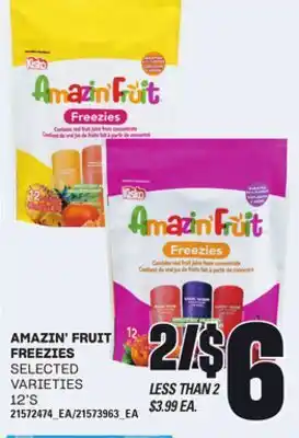 Loblaws AMAZIN' FRUIT FREEZIES, 12'S offer